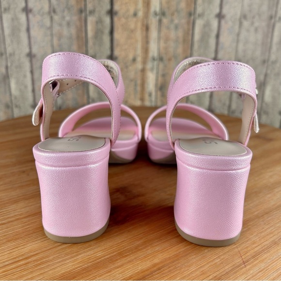 Children pink Platform Heels with Ankle Strap( MACEY-ISS) - Picture 5 of 7